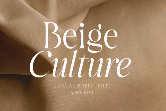 Beige Culture: The Serif Font for Timeless Brand Elegance