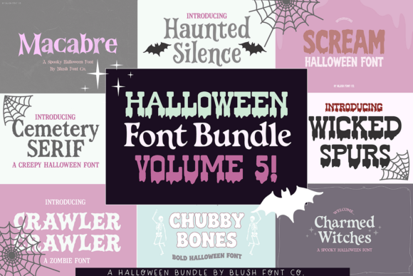 Halloween Bundle Volume 5: 8 Fonts for Every Spooky Project