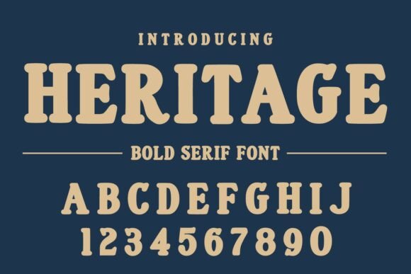 Heritage: The Bold Vintage Serif Font Anchoring Modern Brand Identity