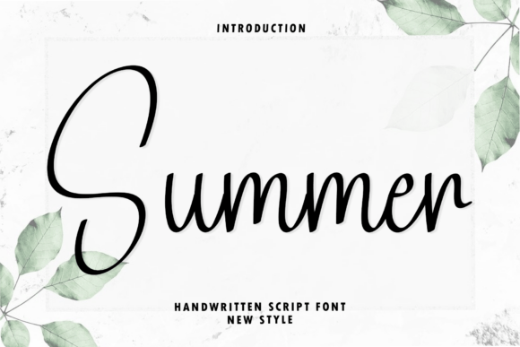 Summer: The Elegant Handwritten Script for Modern Design